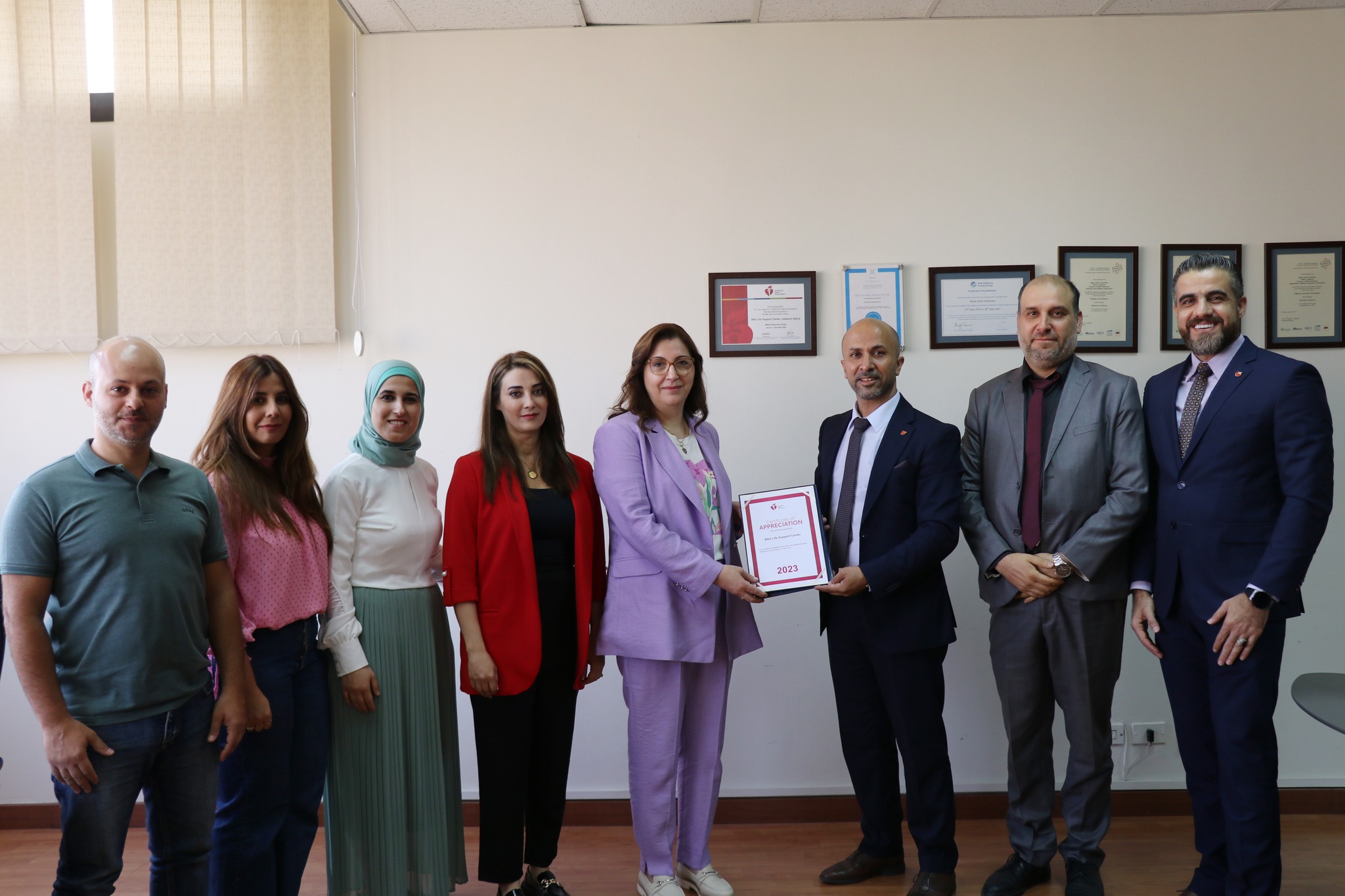 Certificates of Appreciation from the American Heart Association